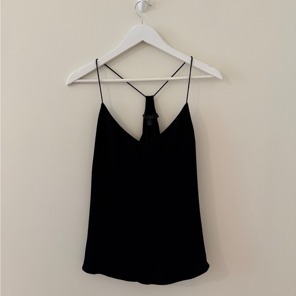 J.Crew Black Silk Camisole – Size 8